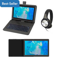 Supersonic 10.1" Tablet with Keyboard Case and Headphones