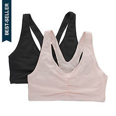 Buy Maidenform Women's Comfort Devotion Underwire 2 Pack Demi T-Shirt Bras,  Black/ Nude, 38C at