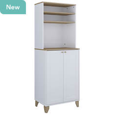 Ella Rhae Microwave Pantry with Adjustable Shelf