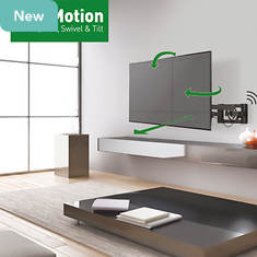 Barkan 13"-90" Full MotionTV Wall Mount with Integrated HDTV Indoor Antenna