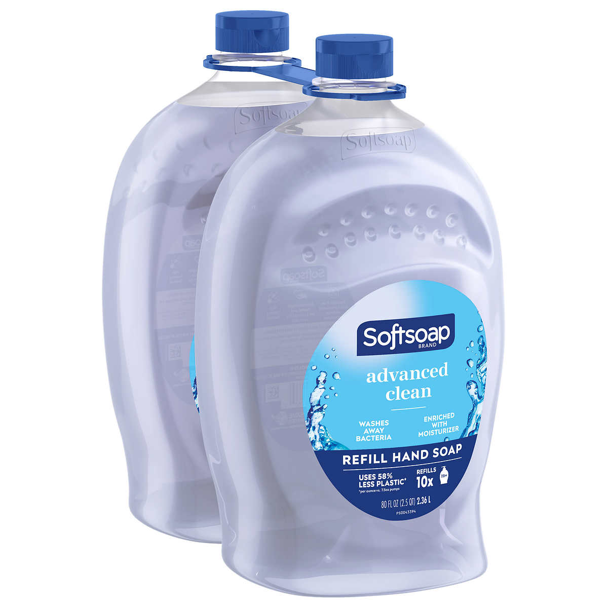 Softsoap Advanced Clean Liquid Hand Soap Refill 80 oz, 2-pack