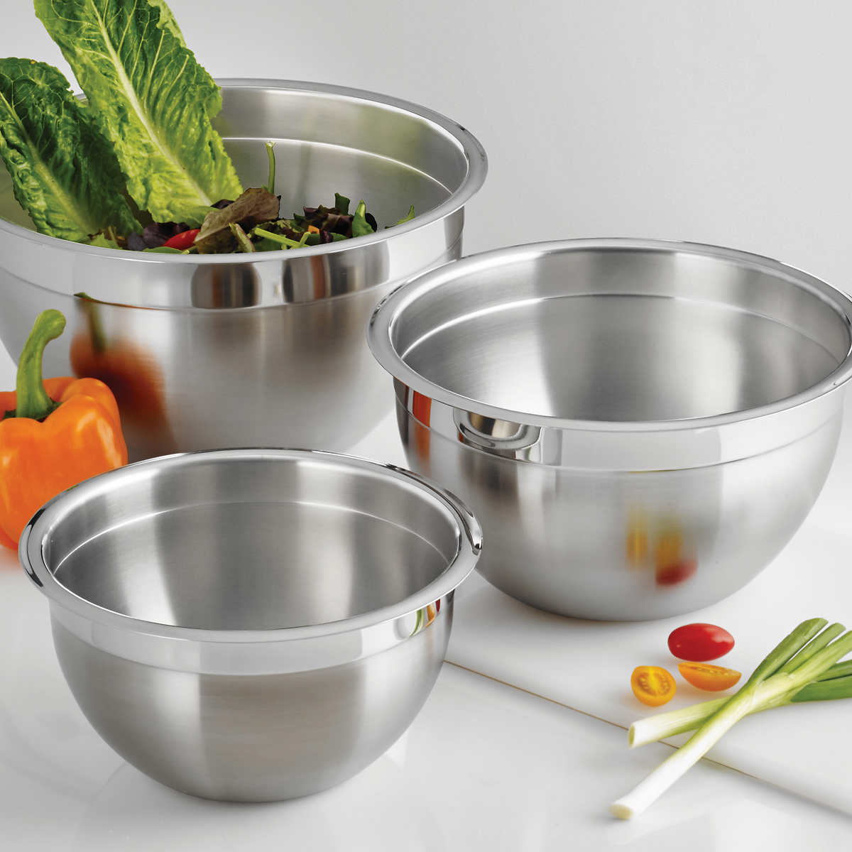 Spectrum Stainless Steel Mixing Bowl for Tossing Salads and Meal Prep (Set  of 4) 19035-078 - The Home Depot
