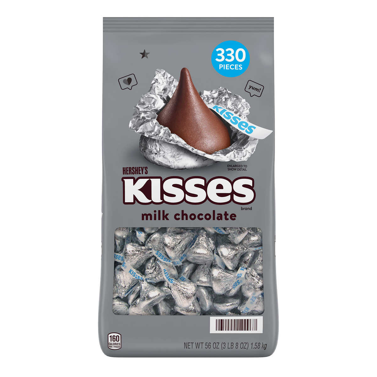 Hershey's Kisses Milk Chocolate Candy - 10.8oz (Pack of 6) 