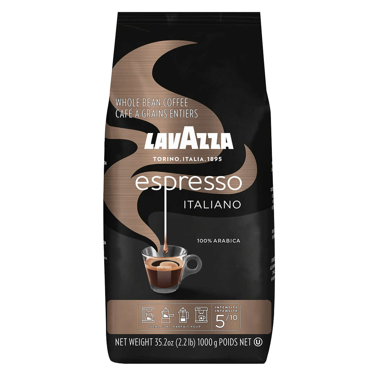compenseren het einde ingenieur Lavazza Caffé Espresso 100% Premium Arabica Coffee, Whole Bean, 2.2 lbs |  Costco