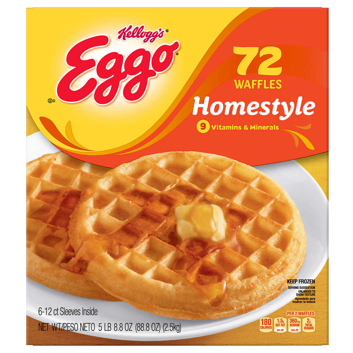 Kellogg S Eggo Waffles 6 X 12 Count Costco