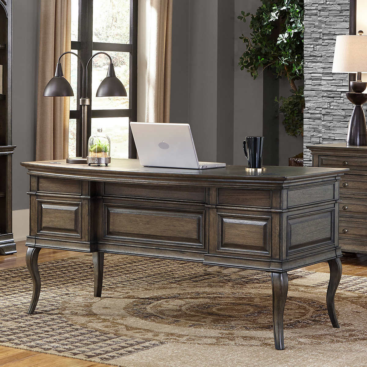 Kemper 61 Half Pedestal Desk By Springhill Designs