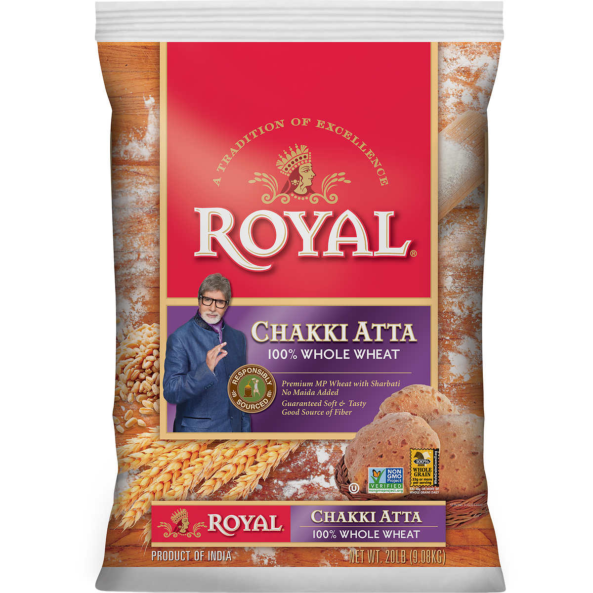 Royal Chakki Atta Whole Wheat Flour 20 Lbs Costco