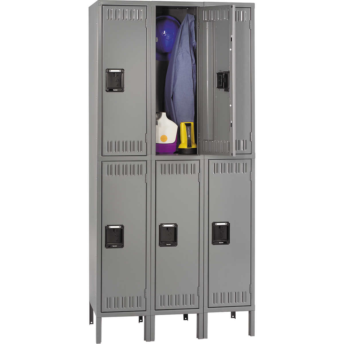 Tennsco Double Tier Locker 36 W X 18 D X 72 H Gray