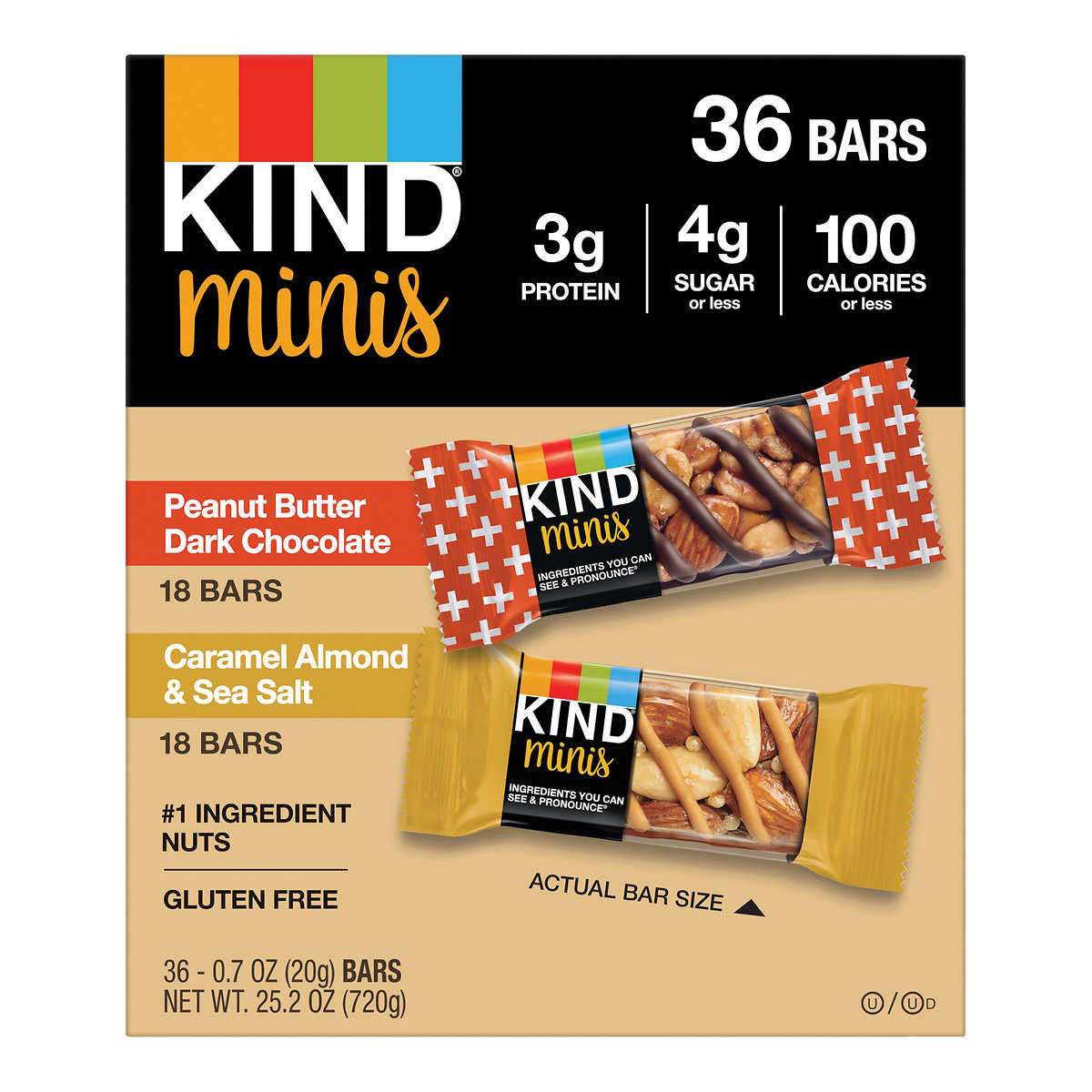 Kind Mini Variety Pack, 0.7 oz, 36-count | Costco