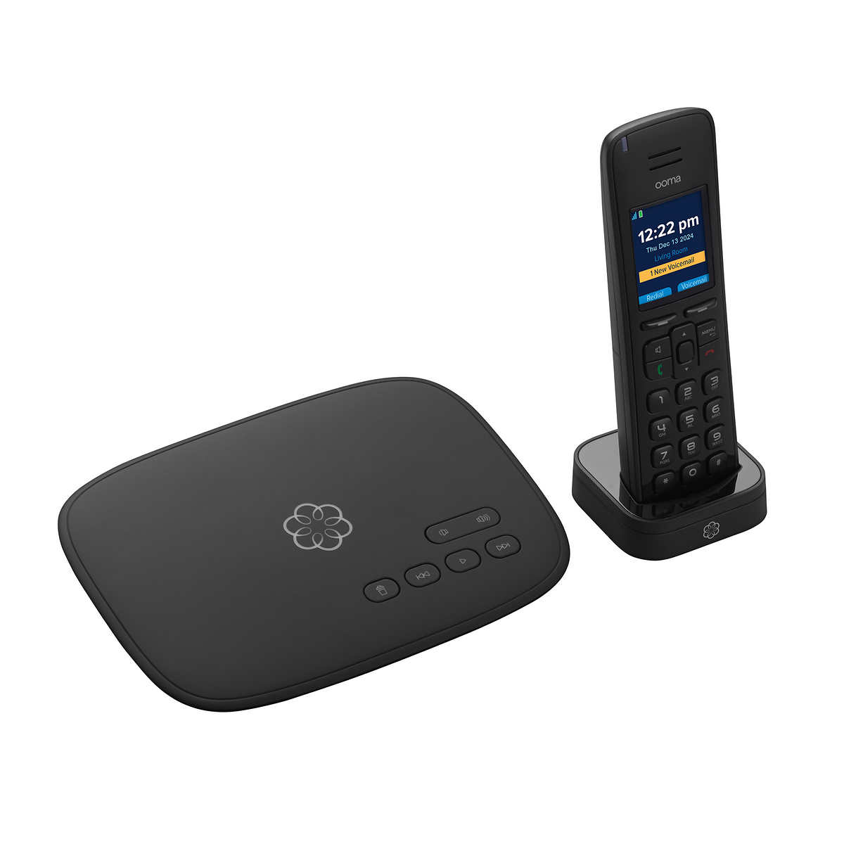 Ooma Telo Air 2 Wireless Wi-Fi Home Phone Service with 1 Cordless Handset