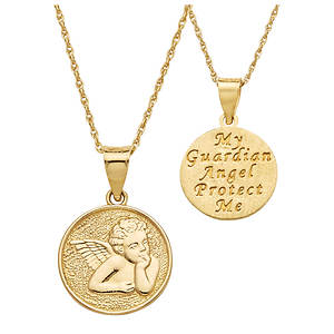 Gold Guardian Angel Necklace