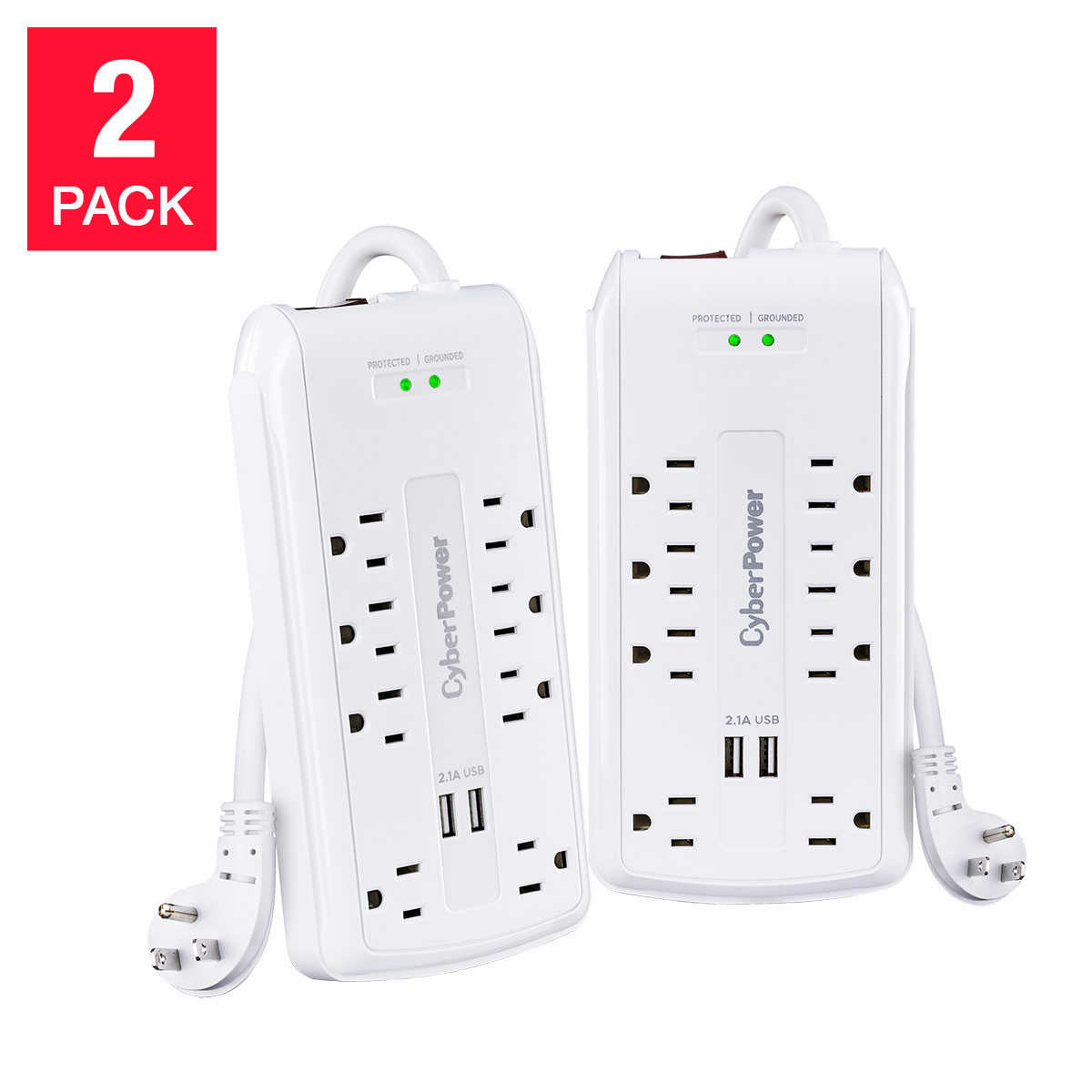 Digital Energy® 8-outlet Usb-a And Usb-c® Surge Protector Power