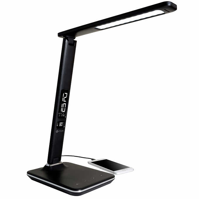 NEW open box-OttLite LED Desk Organizer Lamp with Wireless Charging Stand.