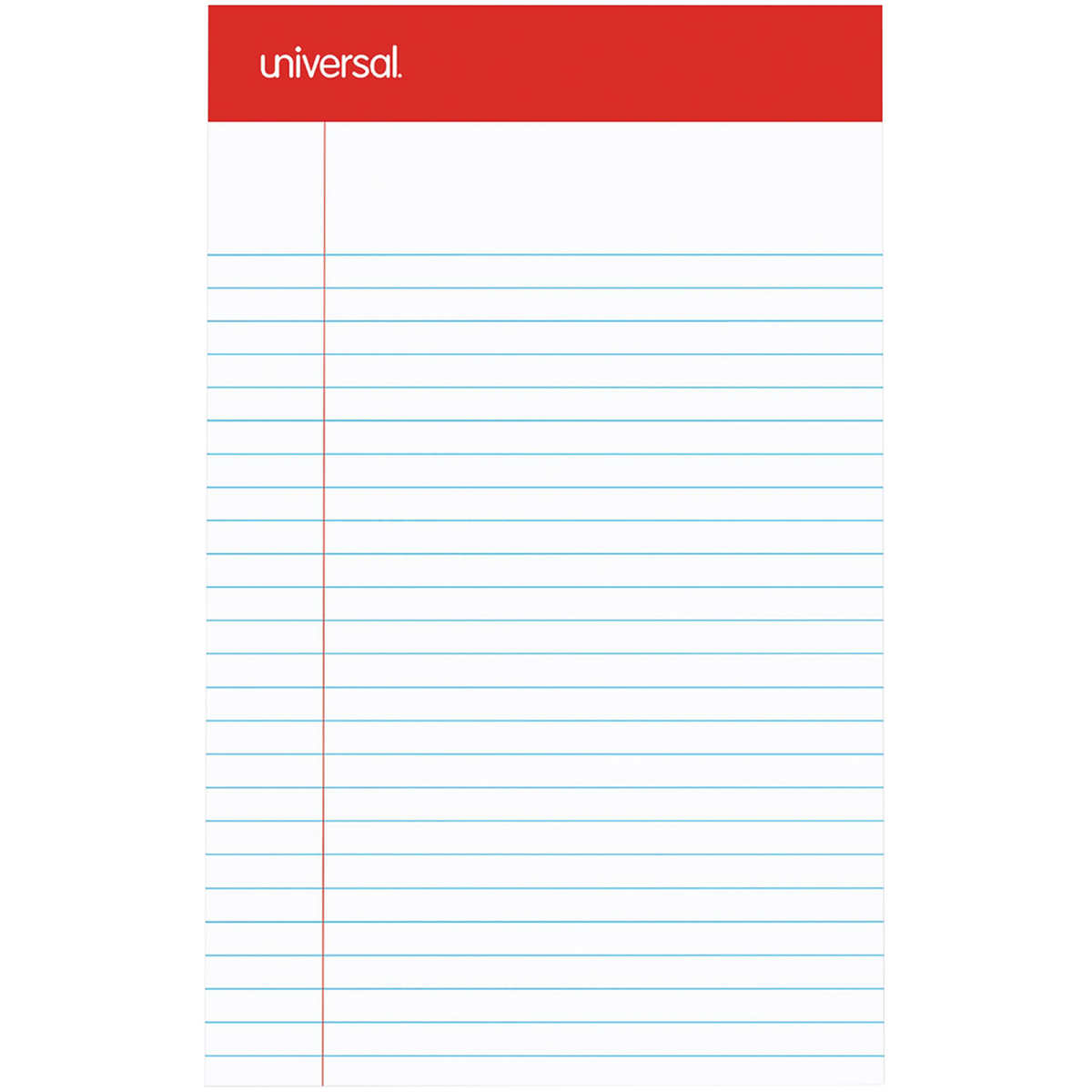 Universal Junior Legal Notepad Narrow Ruled White 5 X 8 50 Sheets 12 Pads