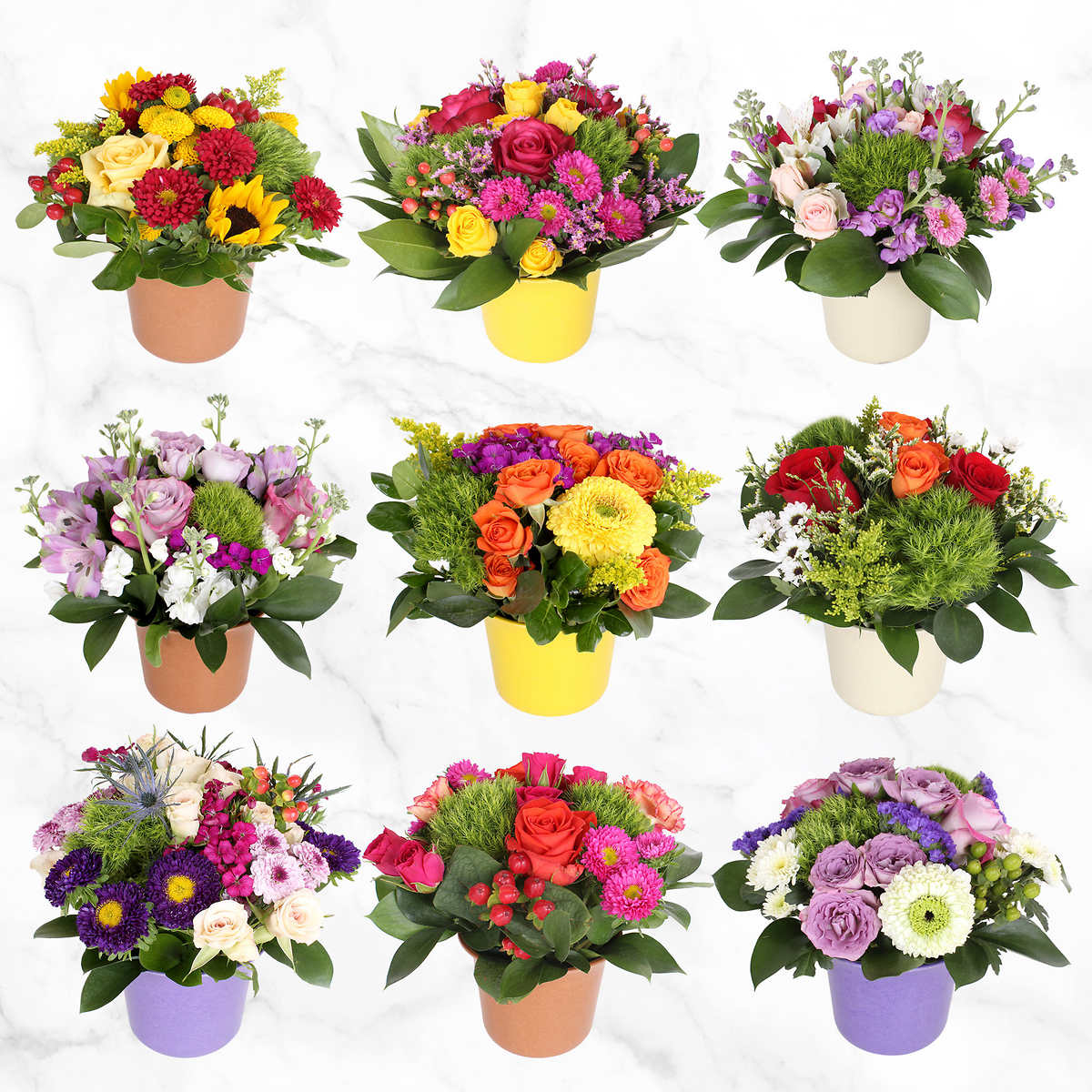 Mini Floral Centerpieces, 9-count