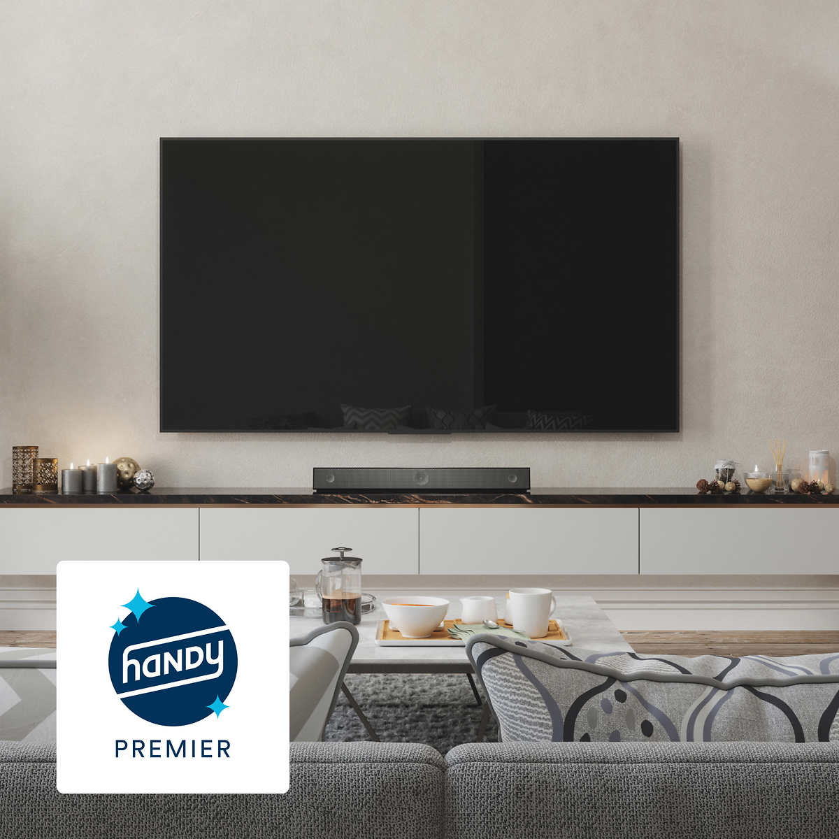 Handy Premier - TV Mounting Service with In-Wall Wire Concealment