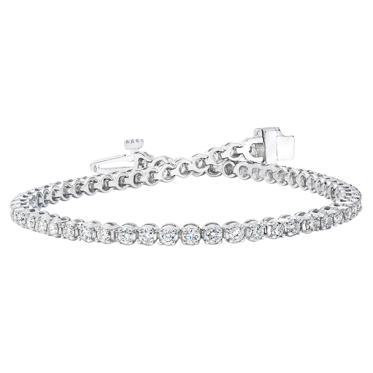 1.30 ct Mens Three Way Diamond Rubber Bracelet-Certified Jewelry 18K Gold / Natural Diamonds / White Gold