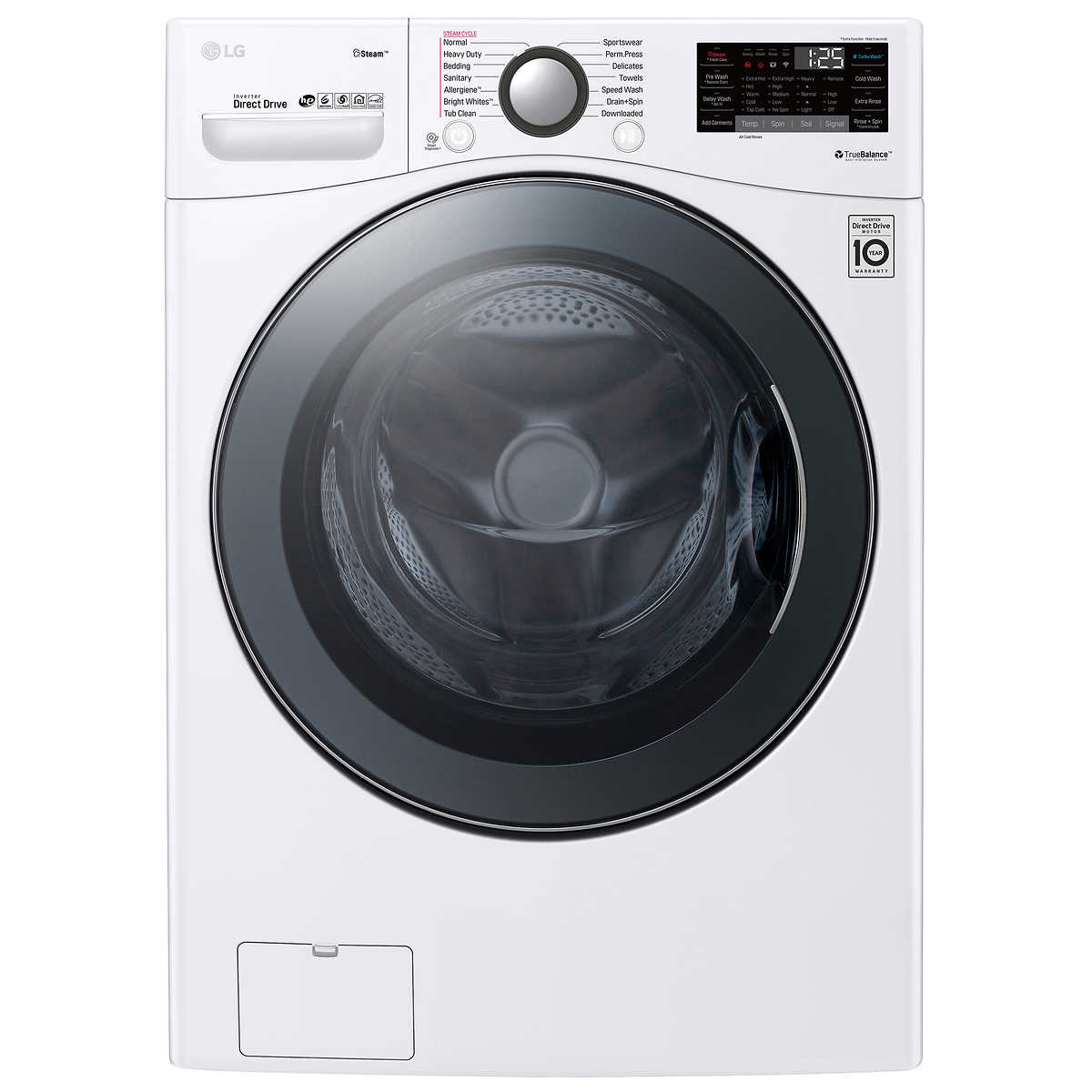 LG 4.5-Cu. Ft. Front Load Washer with Steam Technology - White - 20471208