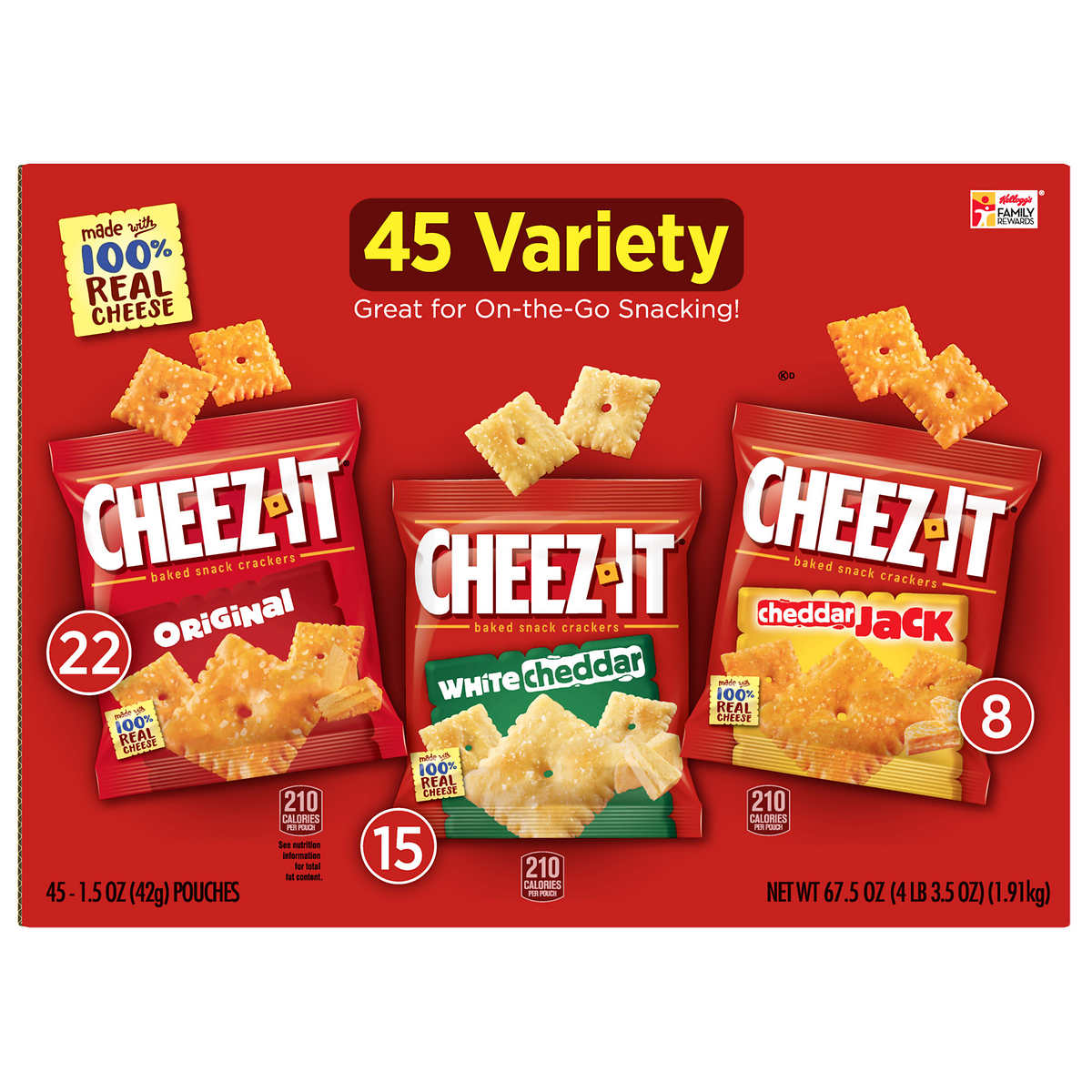 Cheez It Variety Pack 45 Count