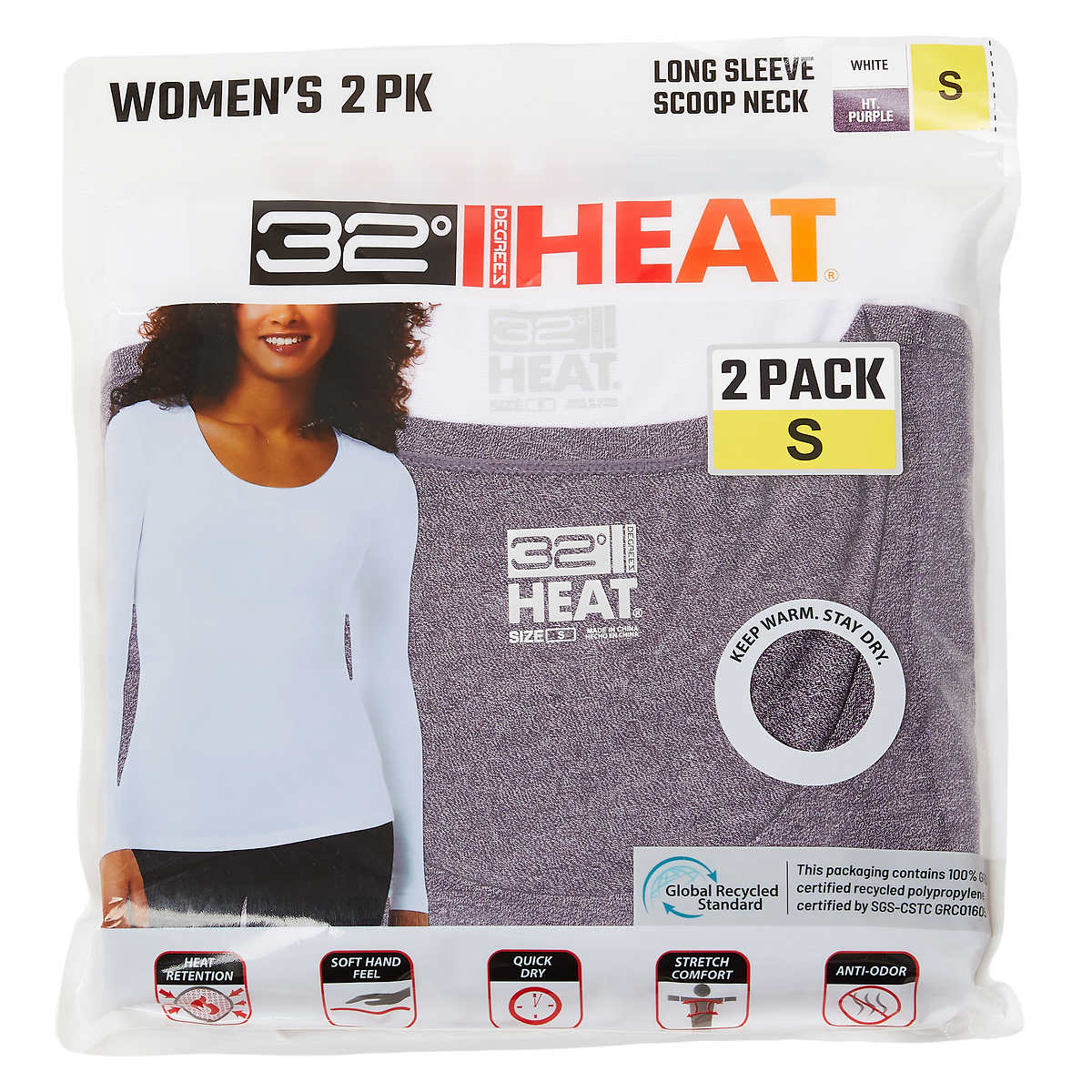 2 Pack 32 Degrees Women's Cool Lightweight Soft Cotton Sleep Pant