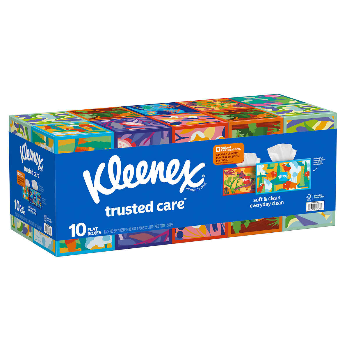 Kleenex Ultra Soft Facial Tissues, 4 Cube Boxes, 65 White Tissues per Box,  3-Ply (260 Total)