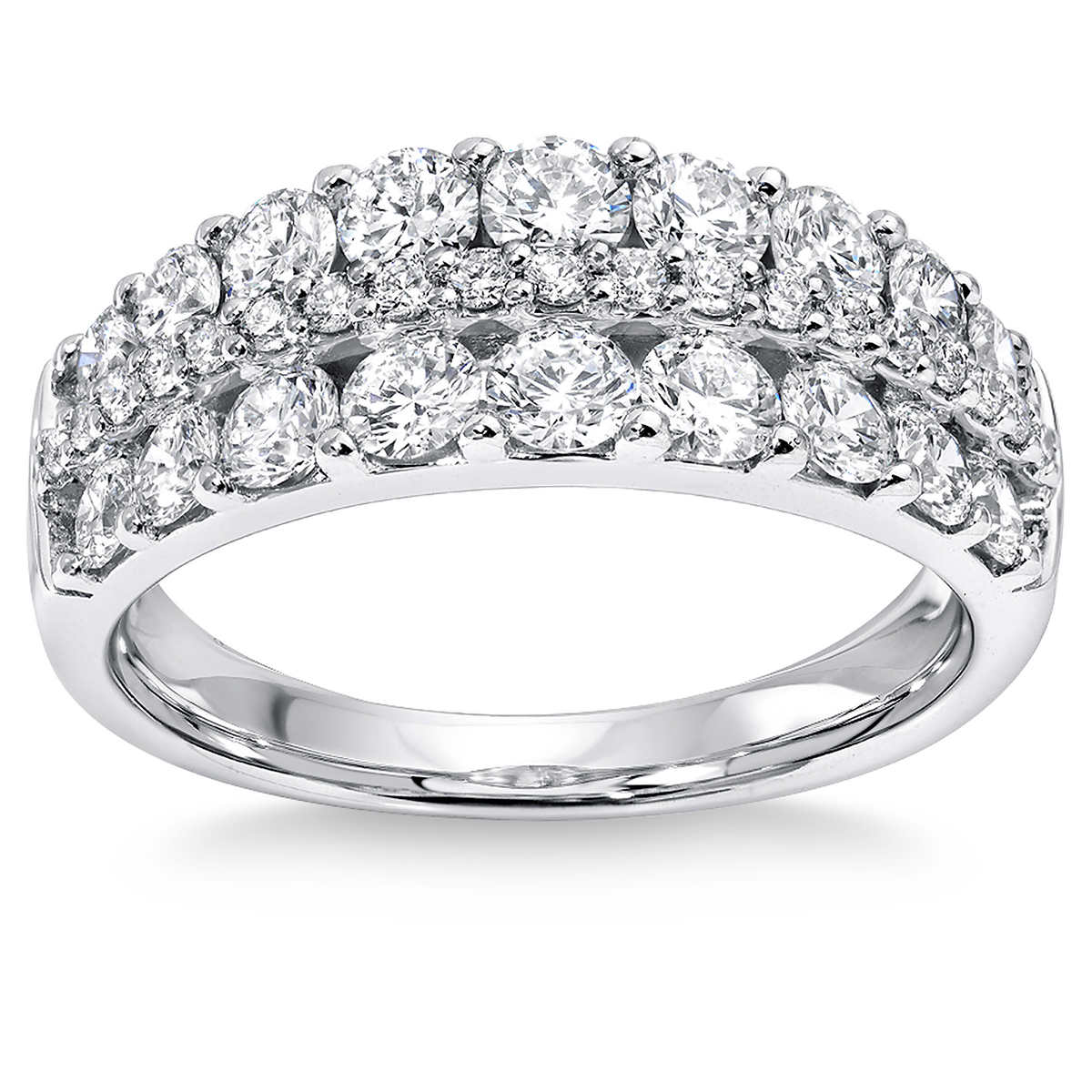 Round Brilliant 1 50 Ctw Vs2 Clarity I Color Diamond 14kt White Gold Band Costco