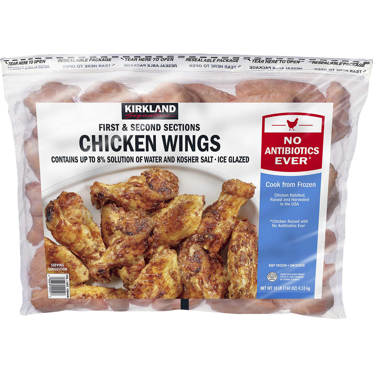 Kirkland Signature Chicken Wings First And Second Sections 10 Lbs Costco