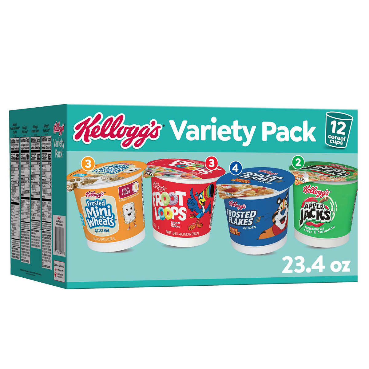 Kellogg's Cereal Cups, Family Variety Pack, 12-count