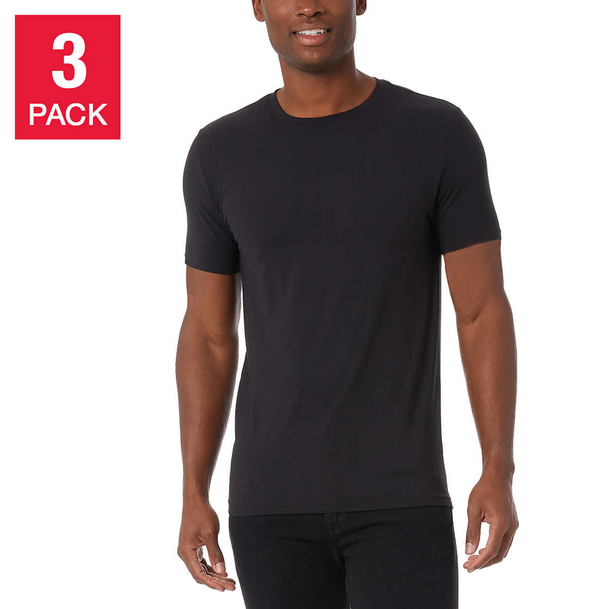  3 Pack Men's Plain Black T Shirts Pro 5 Athletic Blank Tees :  Clothing, Shoes & Jewelry