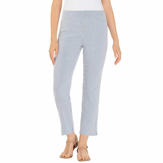   Essentials Women's Stretch Cotton Pull-on Mid Rise  Relaxed-Fit Ankle Length Pant, Beige, X-Small : Clothing, Shoes & Jewelry