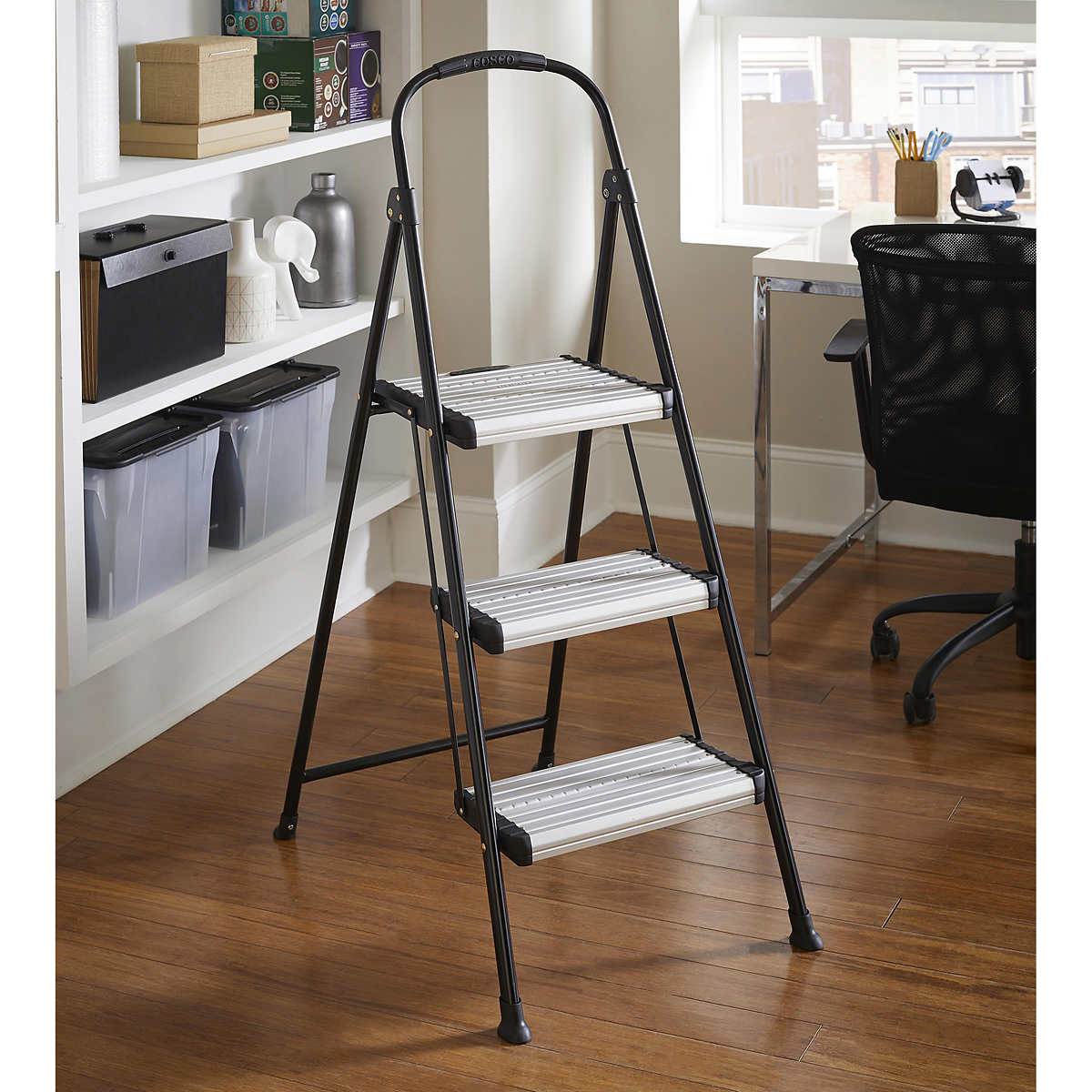 Cosco 3 Wide Step Folding Step Stool Free shipping on orders over $25 shipped by amazon. cosco 3 wide step folding step stool