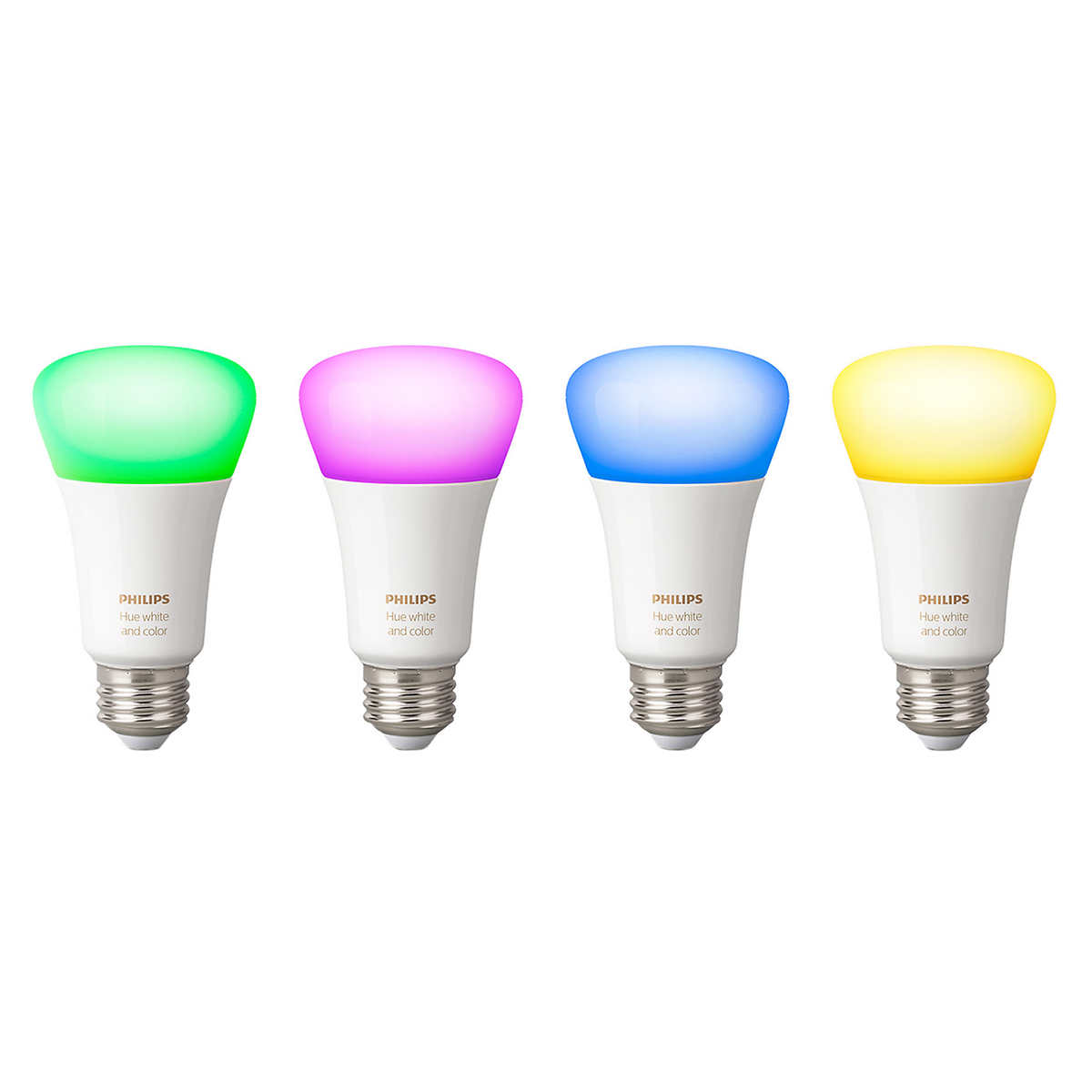 Philips Hue White And Color A19 Led Smart Bulbs 4 Pack Costco