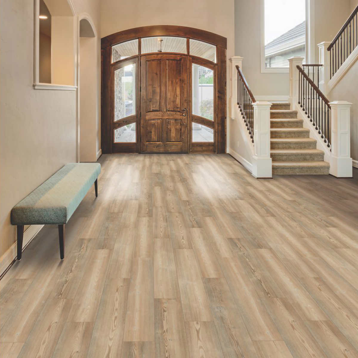 Mohawk Home Tallulah Pine Waterproof Rigid 5mm Thick Luxury Vinyl Plank Flooring 1mm Attached Pad Included Costco