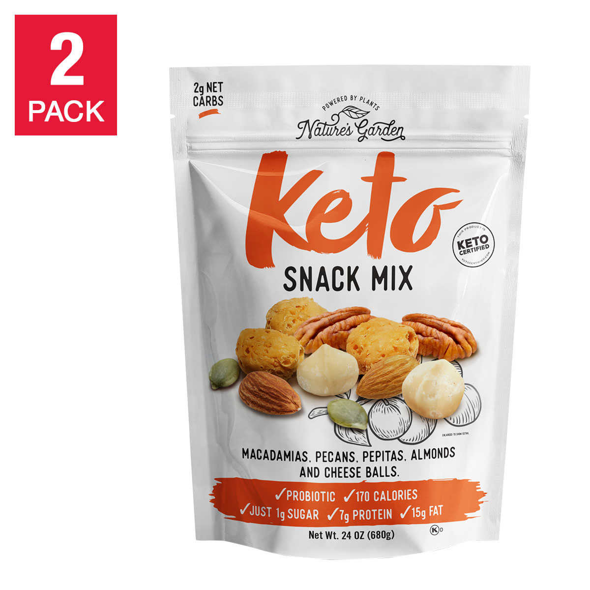 Nature S Garden Keto Snack Mix 24 Oz 2 Pack Costco