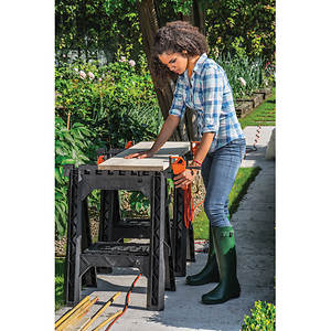 Worx Clamping Sawhorses Stoneberry