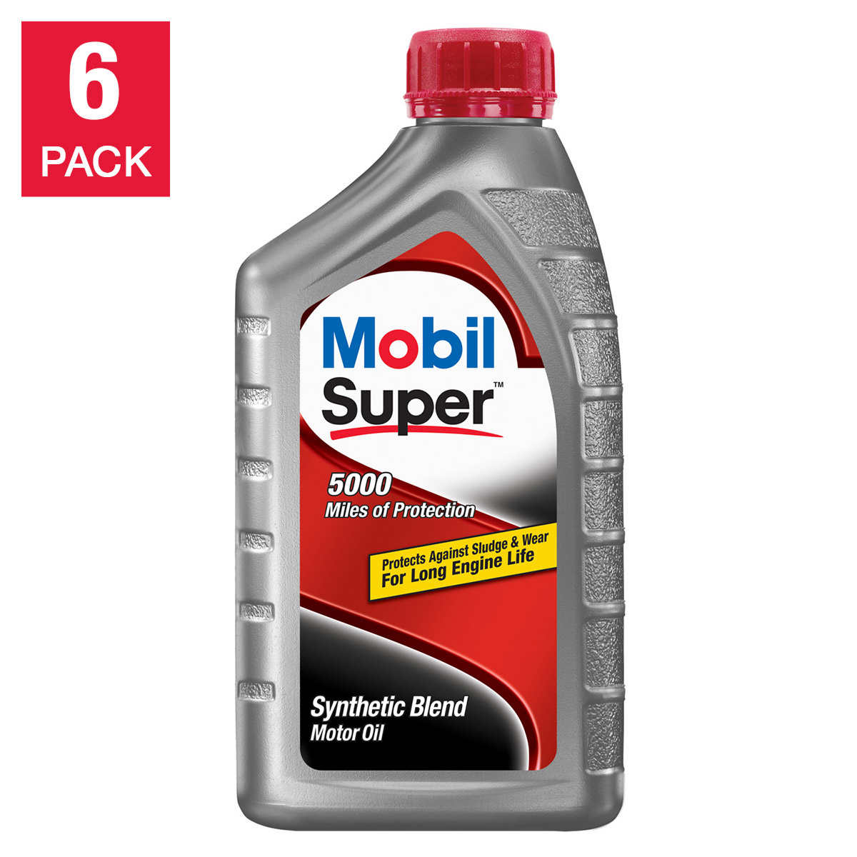 Mobil Super Synthetic Blend Motor Oil 1 Quart 6 Pack