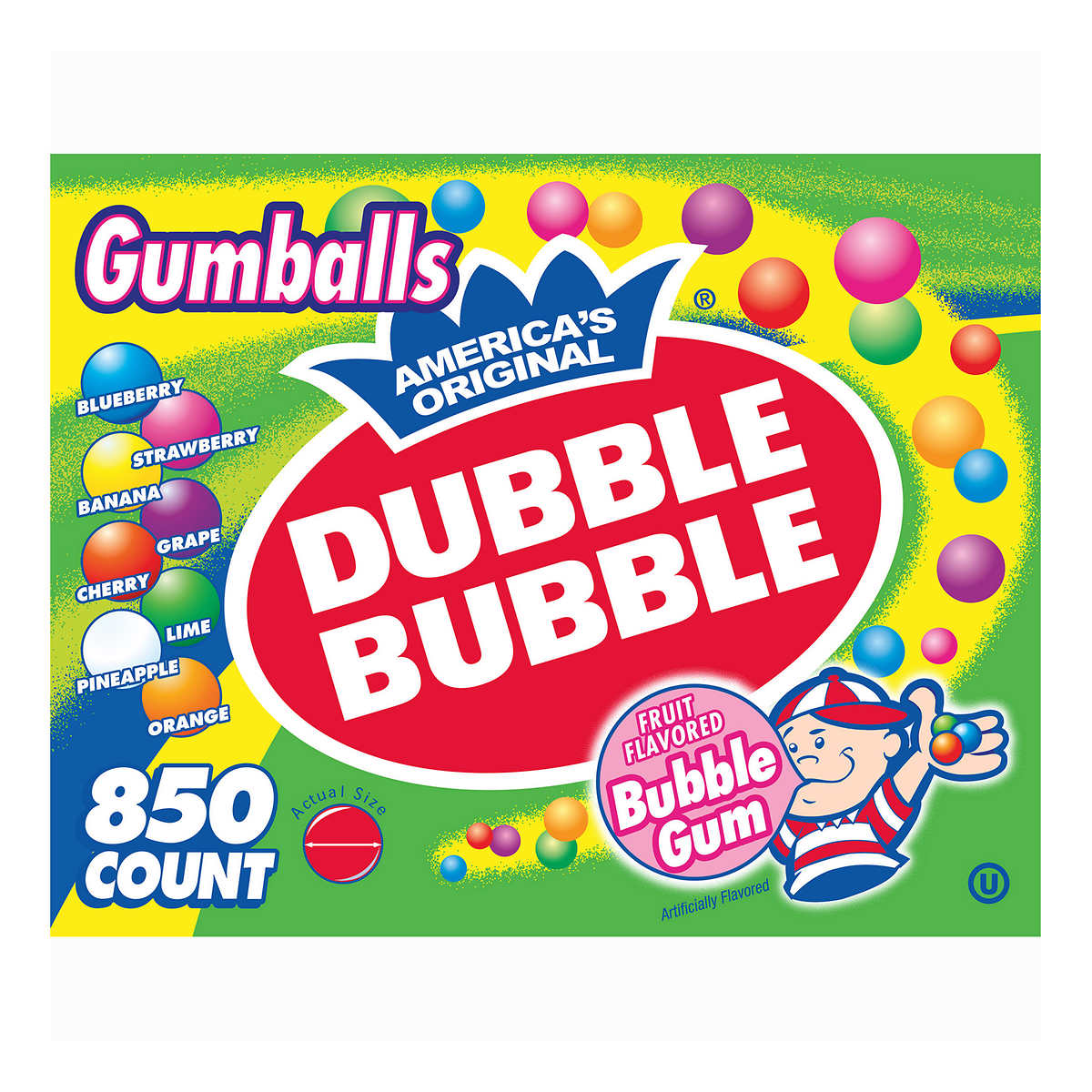 Dubble Bubble 1 Bulk Gumball Refill, 850-count