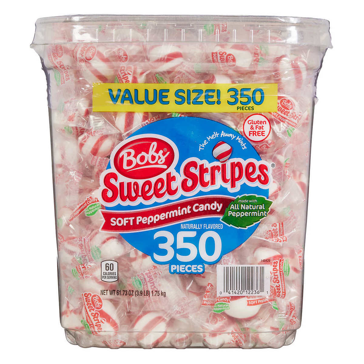 Bob's Sweet Stripes Soft Peppermint Candy, 350-Count