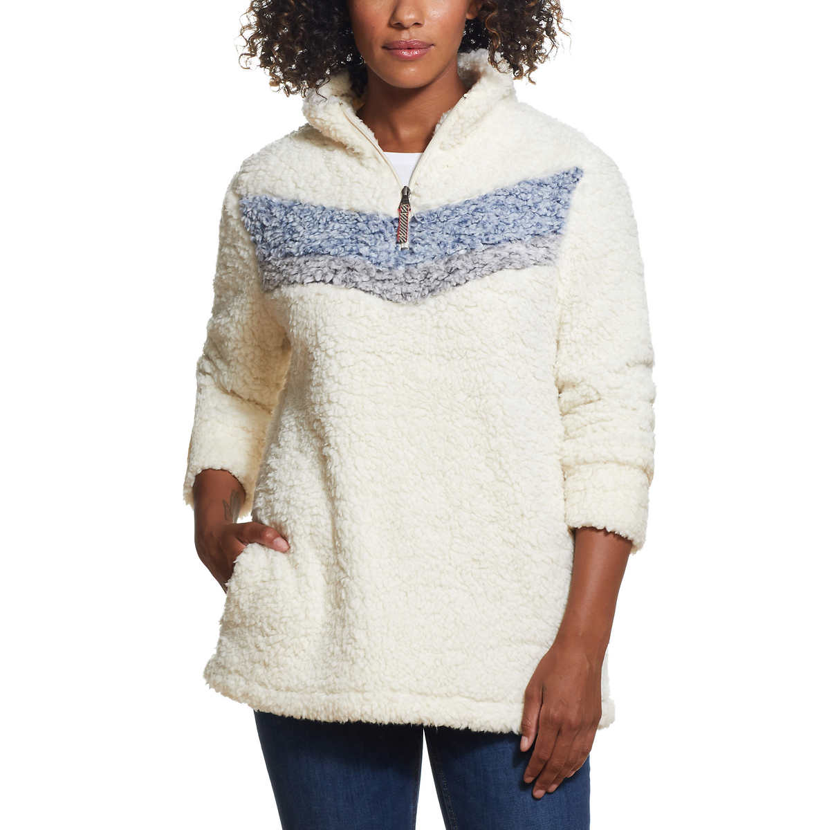 Sherpa Quarter-Zip Sweatshirt-