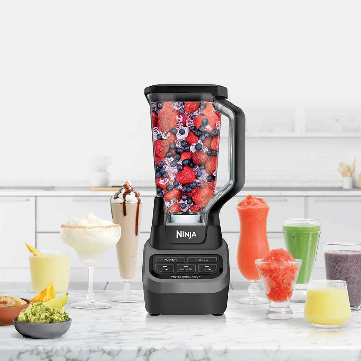 Ninja BL610 Professional 72 Oz Countertop Blender with 1000-Watt Base and Total Crushing Technology for Smoothies, Ice and Frozen Fruit, Black