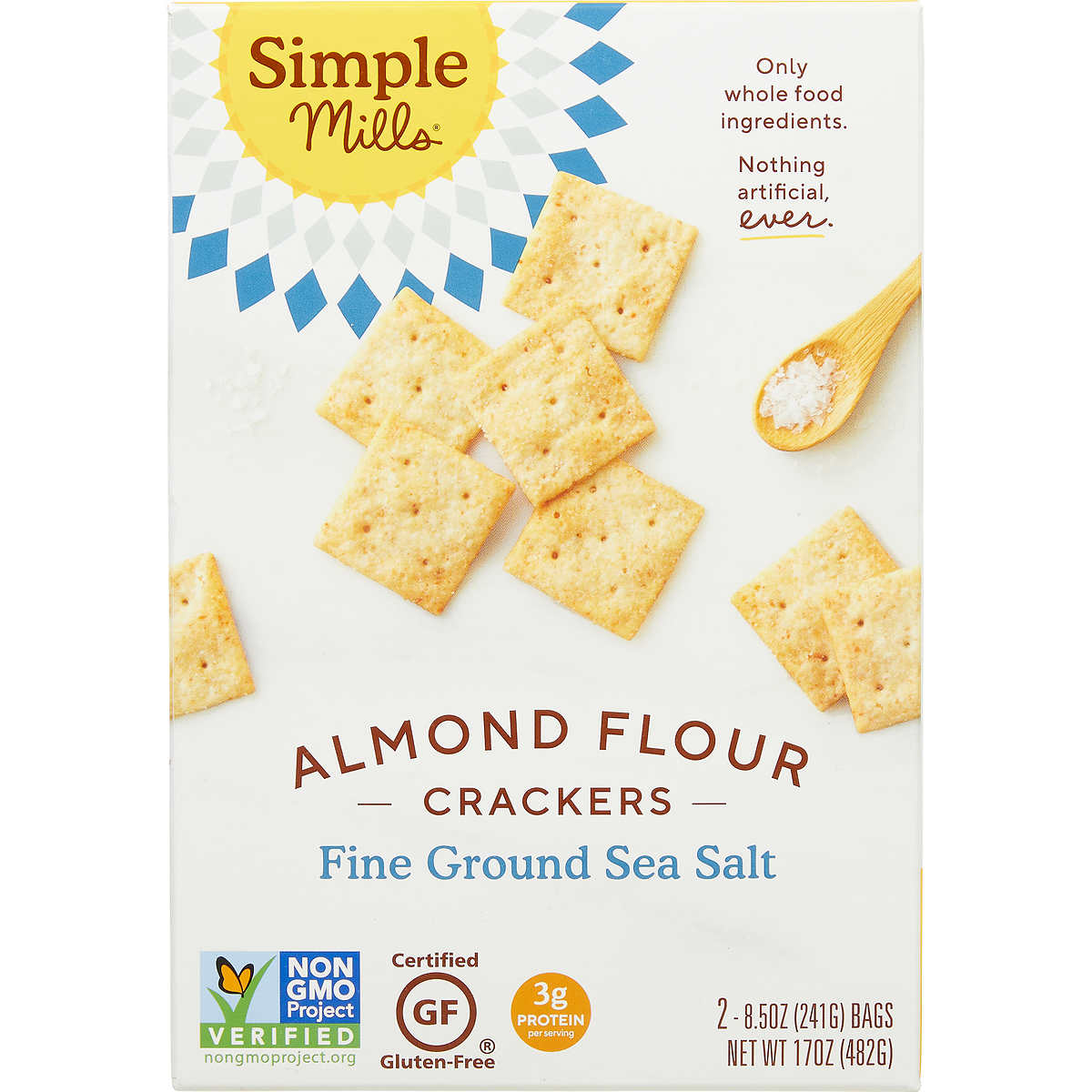 Simple Mills Almond Flour Crackers Fine Ground Sea Salt 17 Oz