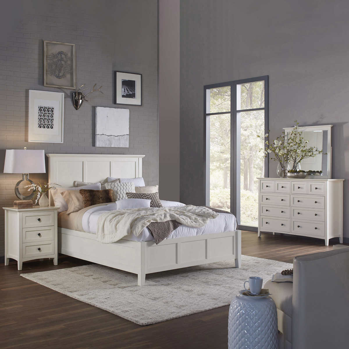 Buy Athena White 5 PC Queen Bedroom - Part#