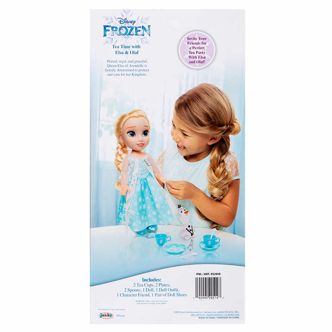 disney frozen elsa with tea set