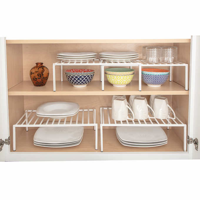 Honey Can Do Metal Kitchen Cabinet Organizer with Drawers, White