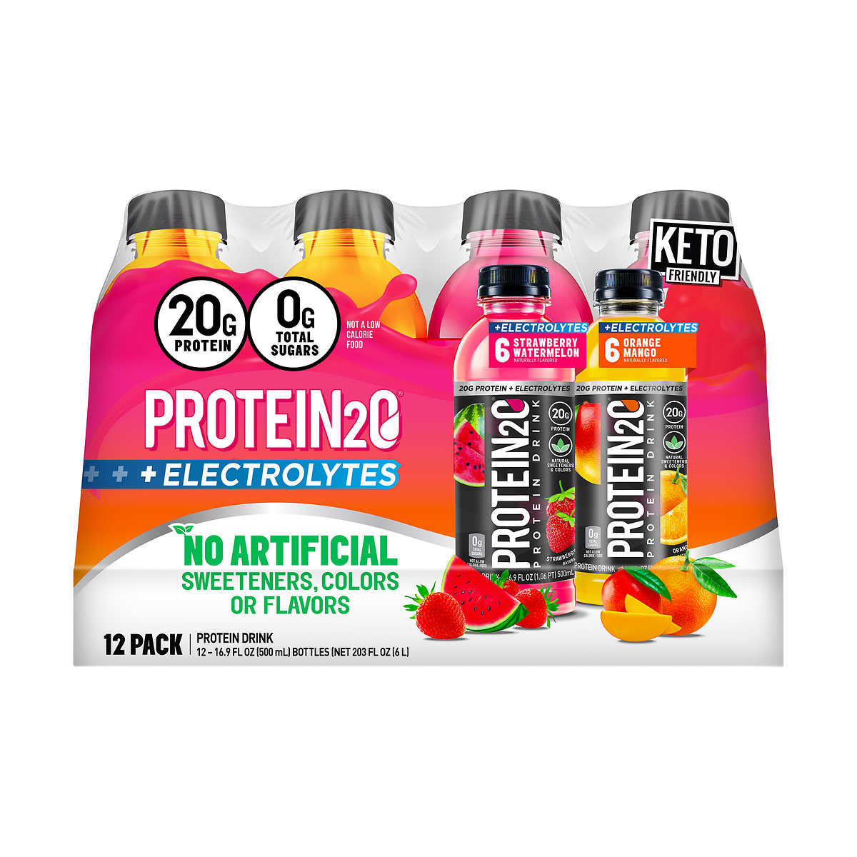 Protein2o 20g Protein Electrolytes Drink 16 9 Fl Oz 12 Pack Costco