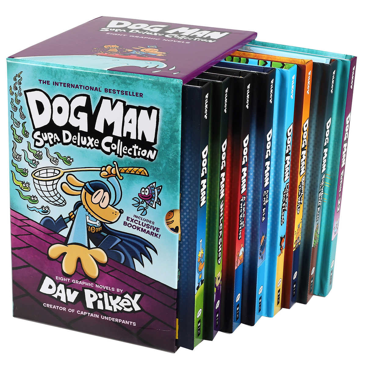 Dog Man Supa Deluxe Collection 8 Book Box Set