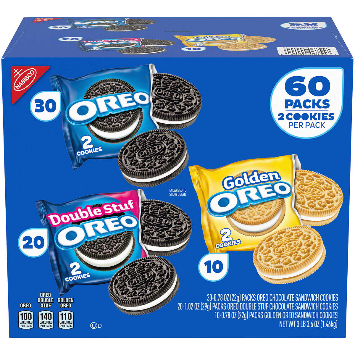 Nabisco Oreo Cookies Variety Pack 60 Ct Costco