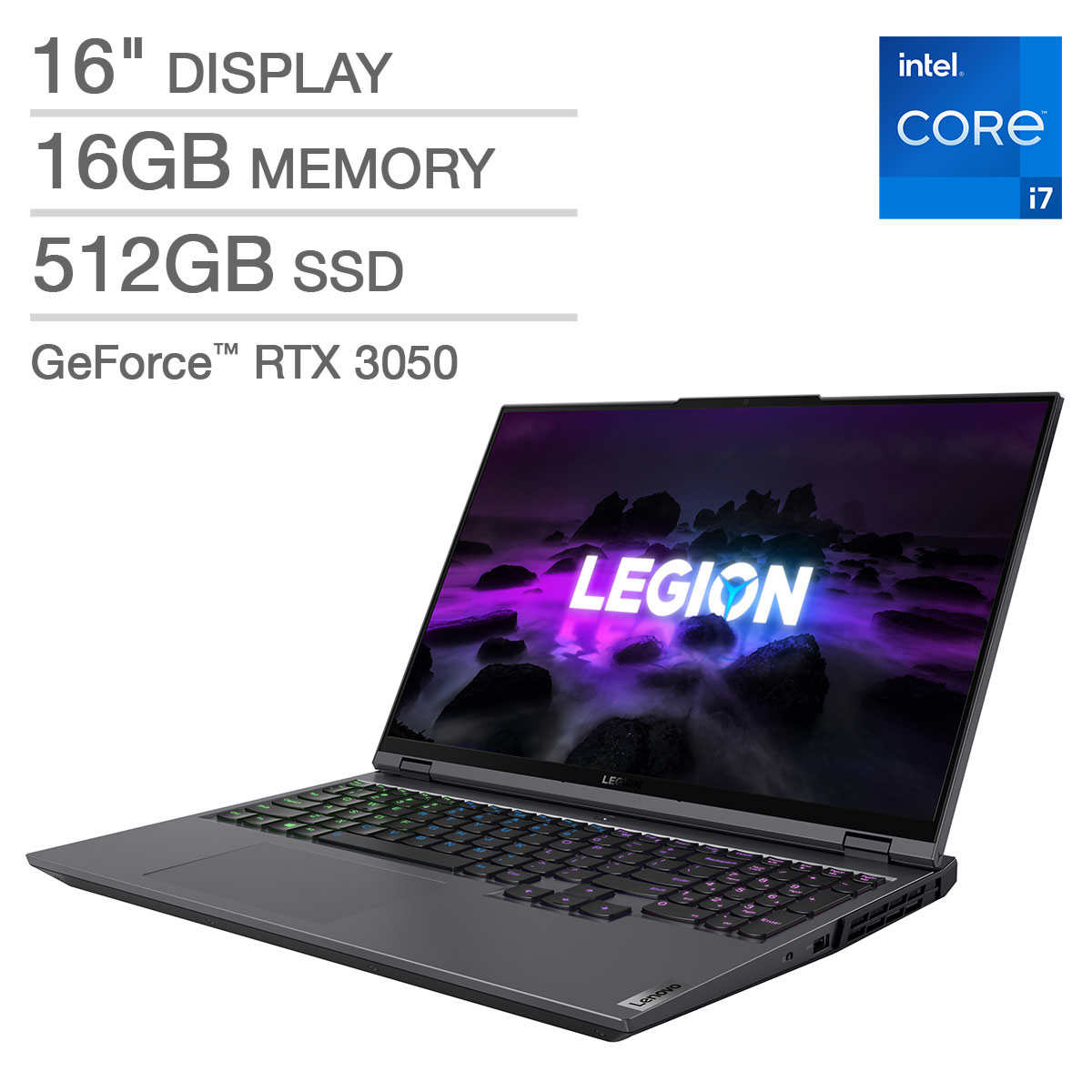 Lenovo Legion 5i Pro 16 Gaming Laptop 11th Gen Intel Core I7 h 165hz 2560 X 1600 Display Storm Gray Costco