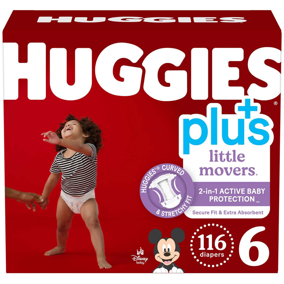fugl Vild dyr Huggies Little Movers Diapers Plus, Size 6, 116 ct | Costco