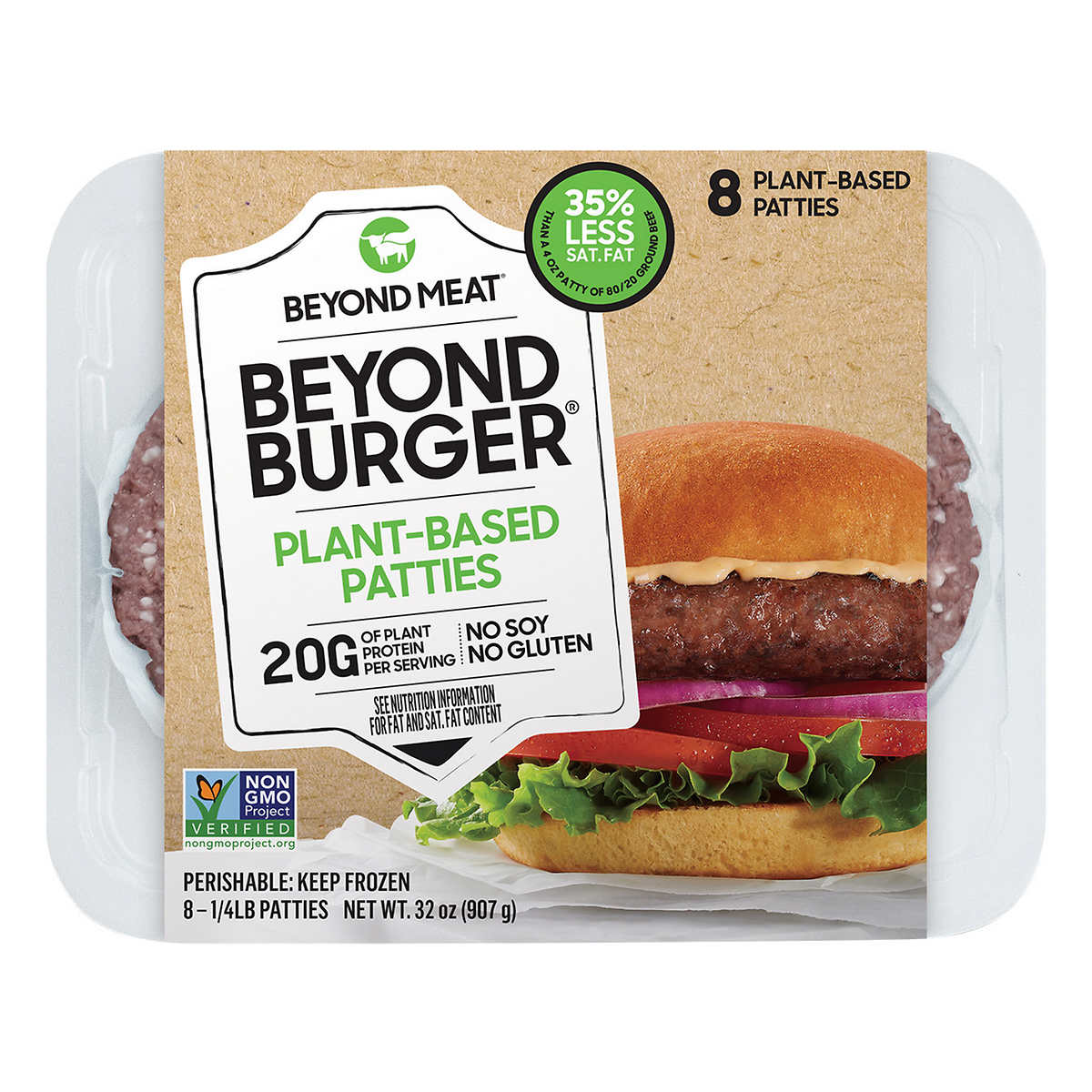 Beyond Meat The Beyond Burger Plant Based Burger Patties 1 4 Lb Patty 8 Count Costco